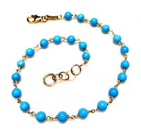 Bracciale Ticchi Maurizio TURCHESE in Oro giallo Turchese TURCHESE 3.5MM